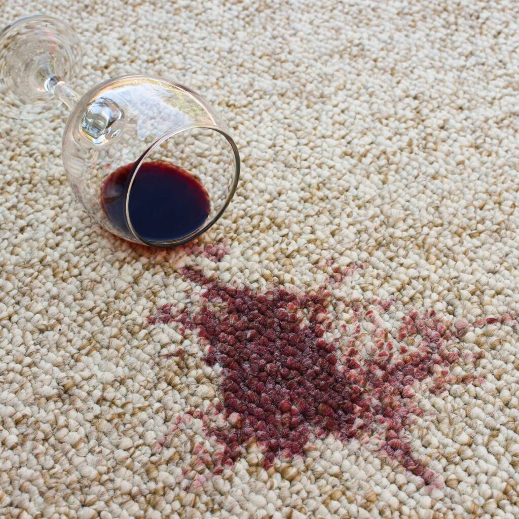 carpet-wine-stain-square | Pierce Flooring Wholesale Direct