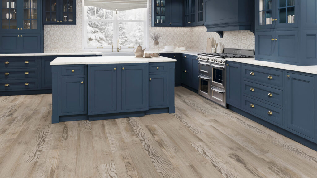 Top Tie Blue Kitchen - Pierce Flooring Wholesale