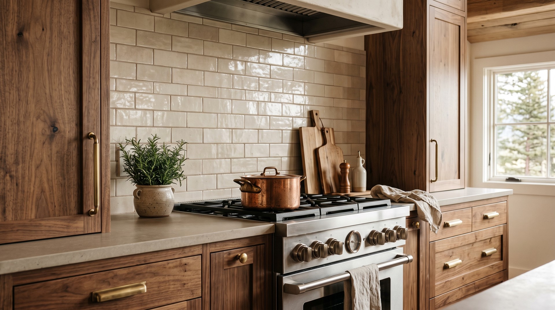 Kitchen backsplash tile installation in a Great Falls, MT home by Pierce Flooring Wholesale Direct.